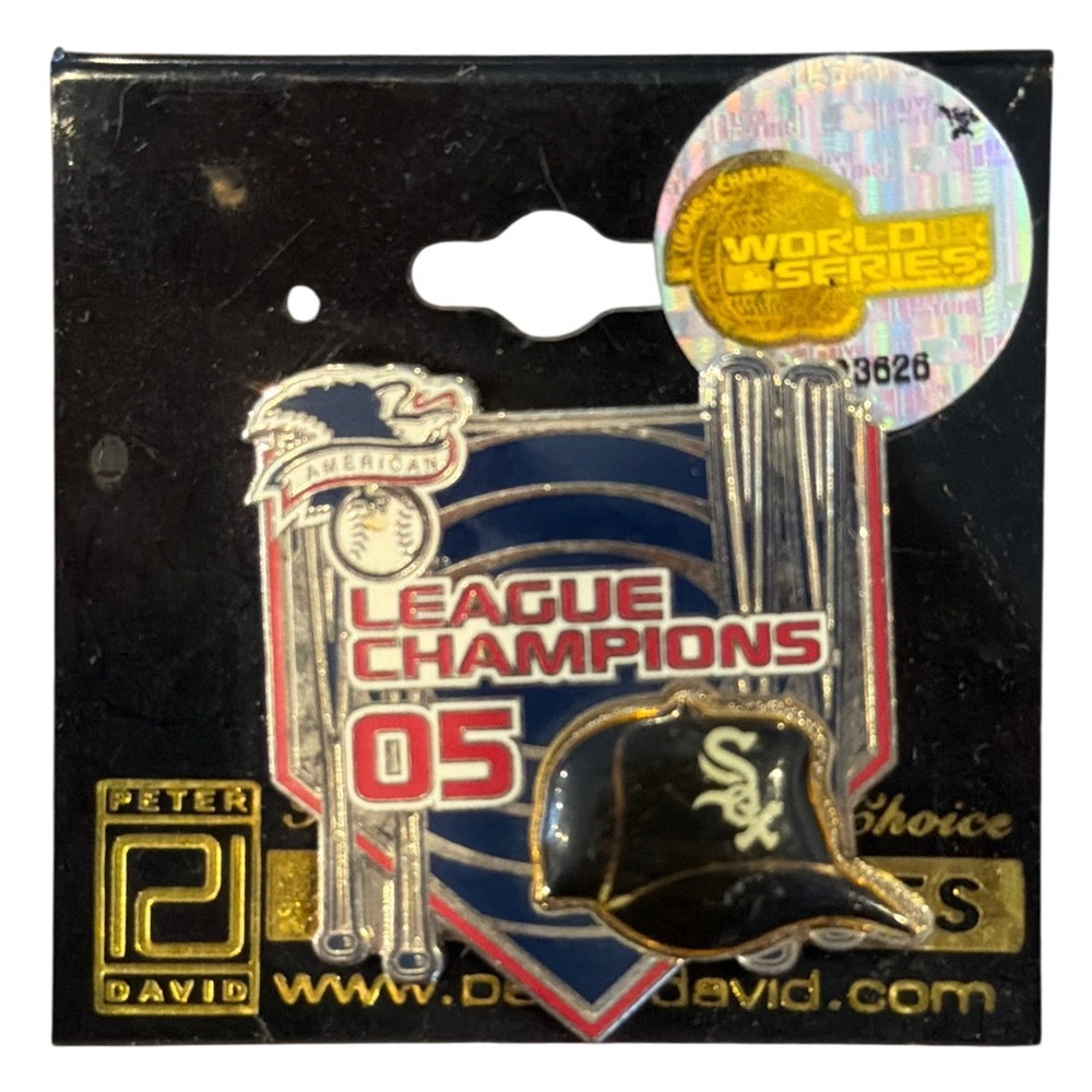 Chicago White Sox 2005 American League Champions MLB Peter David Lapel Pin New
